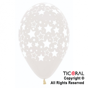 GLOBO S R12 INF CRISTAL TRANSPARENTE ESTRELLAS BOLD x 50